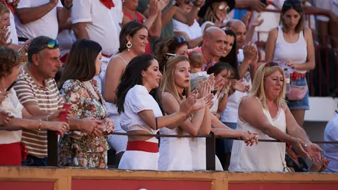 Corrida de toros del hierro de Tornay en fiestas de Tudela 2022 para los diestros El Cordobés, Cayetano y Ginés Marín. PABLO LASAOSA