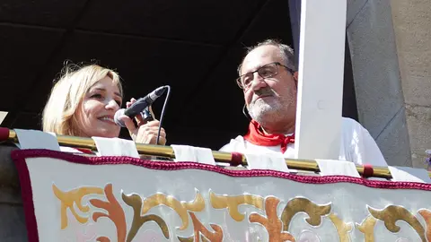 Chupinazo de inicio de las Fiestas de Estella 2022. IÑIGO ALZUGARAY
