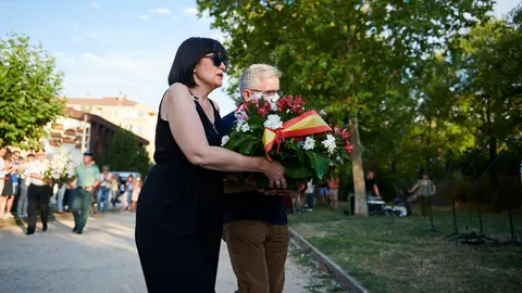 Acto de homenaje a Francisco Casanova en el XXII aniversario de su asesinato por la banda terrorista ETA. Monumento a las víctimas del terrorismo. PABLO LASAOSA