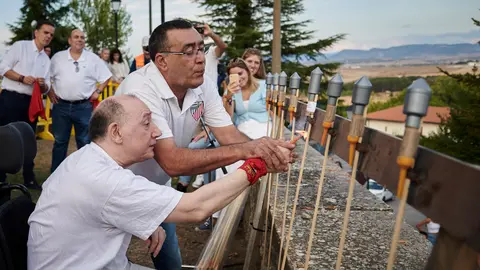 Chupinazo de las fiestas de Cizur 2022 a cargo de ASPACE. PABLO LASAOSA