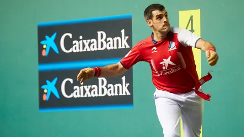 Partido de pelota de la semifinal del Masters Caixabank de parejas entre Ezkurdia-Mariezkurrena II y Jaka-Zabaleta celebrado en el Navarra Arena de Pamplona. IÑIGO ALZUGARAY