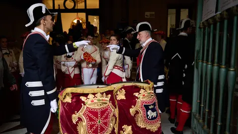 La Corporación Municipal del Ayuntamiento de Pamplona celebra el día de San Saturnino 2022. PABLO LASAOSA