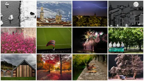 Las 12 fotografías que ilustran el calendario municipal de Pamplona 2023.