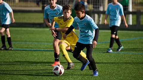 Las Amescoas se enfrenta a Santa Ana durante el torneo interescolar 2022. PABLO LASAOSA