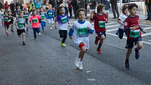 San Silvestre de Pamplona 2022 en categoría Sub 8 Masculino. IÑIGO ALZUGARAY