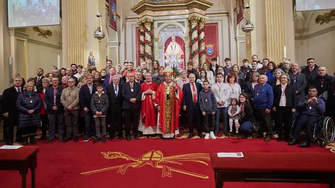 Fiesta de las reliquias de San Fermín presidida por el arzobispo Francisco Pérez en la capilla del Santo en la iglesia de San Lorenzo de Pamplona. IÑIGO ALZUGARAY