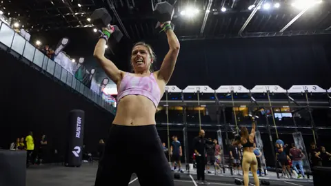 Celebración del Pamplona Arena Games, primera competición con licencia CrossFit en Navarra, en la que participan 960 atletas de todo España. IÑIGO ALZUGARAY