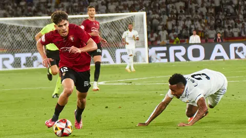 Partido de la final de la Copa del Rey entre CA Osasuna y Real Madrid CF disputado en el estadio de La Cartuja en Sevilla. IÑIGO ALZUGARAY