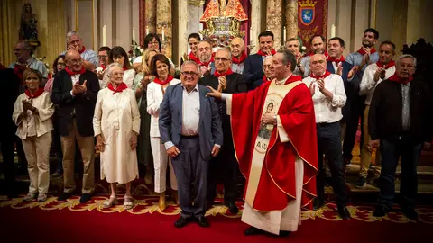 Sexta Misa de la Escalera de San Fermín con motivo del 6 de junio con homenaje a muchos de los últimos lanzadores del Chupinazo de San Fermín. JASMINA AHMETSPAHIC