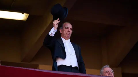 Tercera corrida de San Fermín 2023 con toros de Cebada Gago para Adrián de Torres, Román e Isaac Fonseca. PABLO LASAOSA