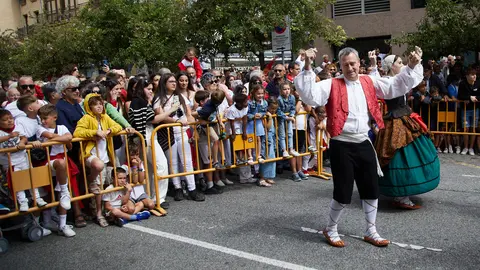 Chupinazo de inicio de las Fiestas de Estella 2023. IÑIGO ALZUGARAY