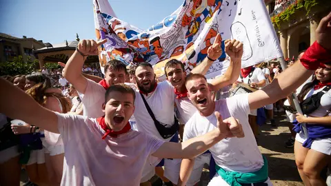 Chupinazo de inicio de las Fiestas de Tafalla 2023. IÑIGO ALZUGARAY