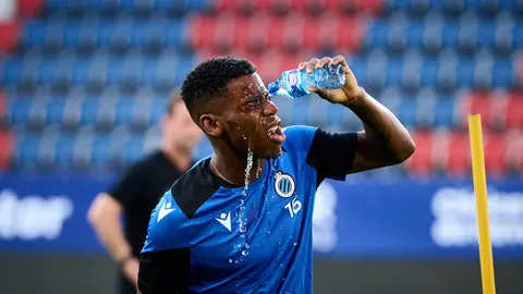 El Brujas se entrena en el Sadar previo al partido que disputará contra Osasuna. PABLO LASAOSA