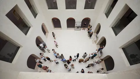 Inauguración de la nueva sede de la Mancomunidad de la Comarca de Pamplona, en el espacio que anteriormente ocupaba el Convento de las Salesas en el paseo del Doctor Arazuri de Pamplona. IÑIGO ALZUGARAY