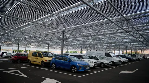 Nuevo parking disuasorio en la Rochapea junto al CPEIP Cardenal Ilundáin. PABLO LASAOSA