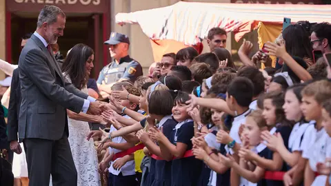 Los Reyes de España Don Felipe y Doña Letizia visitan Pamplona en conmemoración del 600 aniversario del Privilegio de la Unión. PABLO LASAOSA