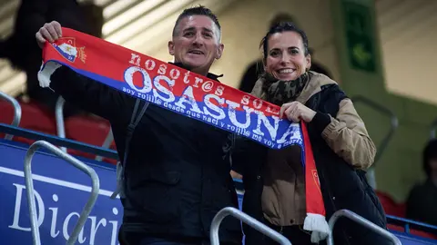 La grada del estadio de El Sadar durante el partido de La Liga EA Sports entre CA Osasuna y UD Las Palmas disputado en Pamplona. IÑIGO ALZUGARAY