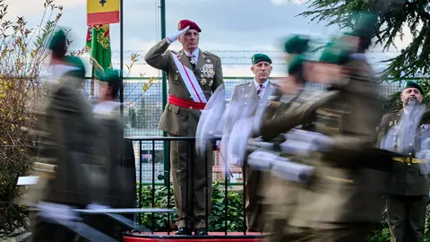 Acto militar de la festividad de la Inmaculada Concepción, patrona del arma de Infantería por parte del Regimiento de Infantería 'América' 66 de Cazadores de Montaña. PABLO LASAOSA