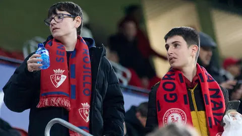 La grada del estadio de El Sadar durante el partido de La Liga EA Sports entre CA Osasuna y Rayo Vallecano disputado en Pamplona. IÑIGO ALZUGARAY