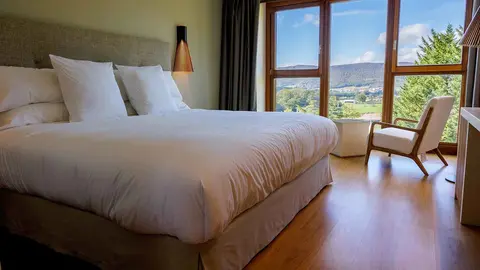 Imagen de una habitación doble en el Hotel Mirador de Ulzama. CEDIDA