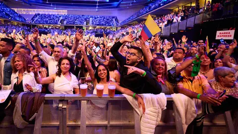 Concierto de Marc Anthony, dentro de su gira española “Historia Tour 2024”, en el pabellón Navarra Arena de Pamplona ante más de 10.000 personas. IÑIGO ALZUGARAY