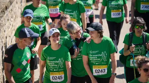 X Marcha Contra el Cáncer 2024 en Pamplona organizada por la Asociación Española Contra el Cáncer en Navarra. PABLO LASAOSA