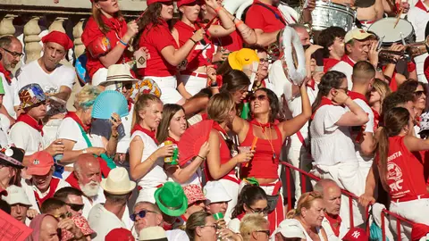 Sexta corrida de toros de la Feria del Toro de San Fermín 2024 con toros de Jandilla para los diestros Pablo Aguado, Cayetano Rivera y Andrés Roca Rey. IRANZU LARRASOAÑA