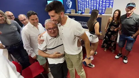 Rueda de prensa de despedida de David García como jugador de Osasuna. Tras 10 años en el primer equipo, el capitán rojillo se marcha a jugar a la liga de Catar. IÑIGO ALZUGARAY