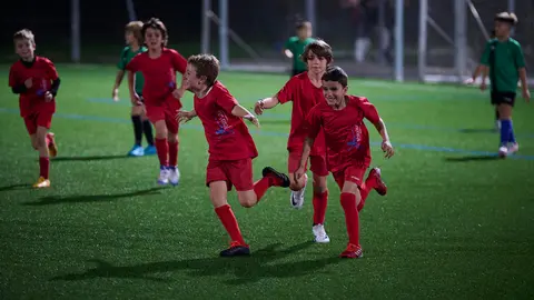 Última jornada de la fase previa del Torneo Interescolar de Osasuna con la disputa de los partidos de la categoría Benjamín (4º y 3º de Primaria). PABLO LASAOSA