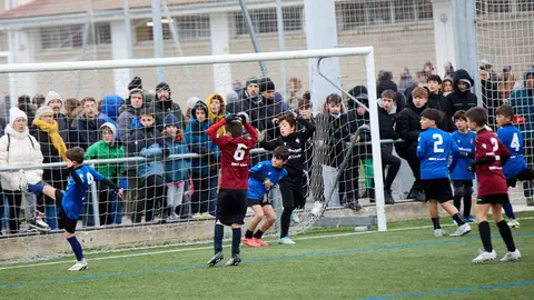 Cuartos de final del XLII Torneo Interescolar de Osasuna disputado en las instalaciones de Tajonar. IÑIGO ALZUGARAY