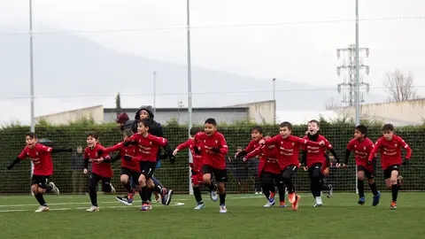 Semifinales del XLII Torneo Interescolar de Osasuna en categoría benjamín mixto disputado en las instalaciones de Tajonar. IÑIGO ALZUGARAY