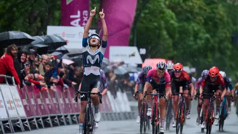 Dieciocho equipos participan en la 'Navarra Women’s Elite Classic 2025' con salida y meta en Pamplona. PABLO LASAOSA