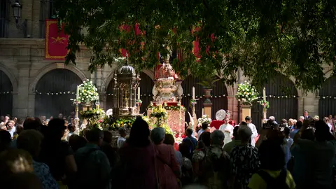 Procesión del Corpus Christi 2025 por las calles de Pamplona. PABLO LASAOSA