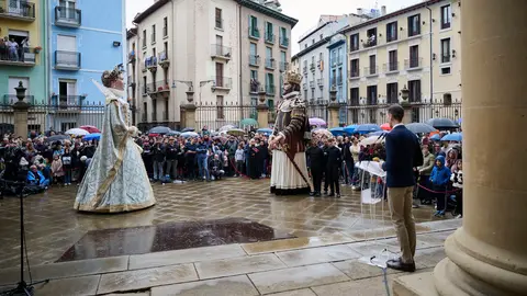 Presentación de los gigantes de la Catedral de Pamplona. PABLO LASAOSA