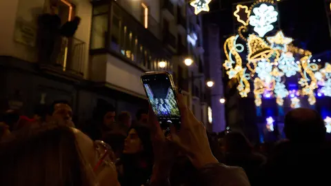 Encendido de las luces navideñas en Pamplona. IÑIGO ALZUGARAY