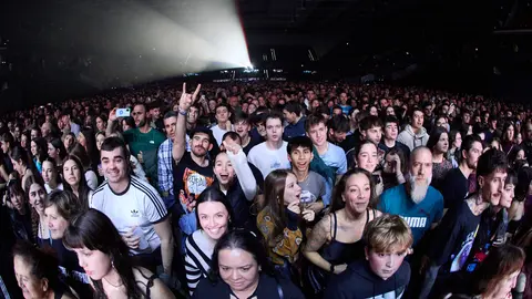 Concierto de Fito & Fitipaldis en el pabellón Navarra Arena dentro de su gira Aullidos Tour que sirve de presentación de su nuevo disco El monte de los aullidos. IÑIGO ALZUGARAY