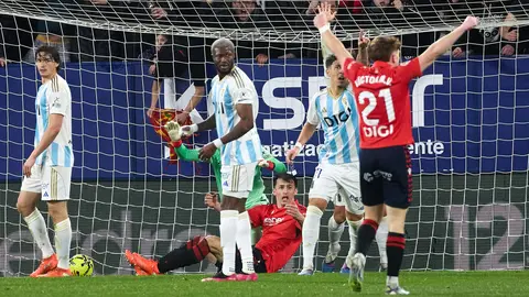 Partido de La Liga EA Sports entre CA Osasuna y Real Oviedo disputado en el estadio de El Sadar en Pamplona. I&Ntilde;IGO ALZUGARAY