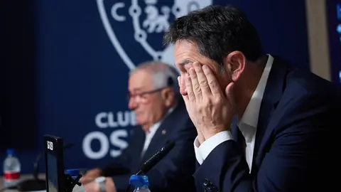 El director deportivo del Club Atl&eacute;tico Osasuna durante la &uacute;ltima d&eacute;cada, Braulio V&aacute;zquez, ofrece una rueda de prensa tras anunciar su salida del equipo.  I&Ntilde;IGO ALZUGARAY