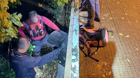 Momento de la detenci&oacute;n del sospechoso.