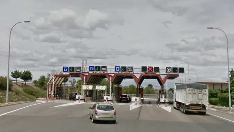 Peaje, en el t&eacute;rmino municipal de Corella, de la AP-68
