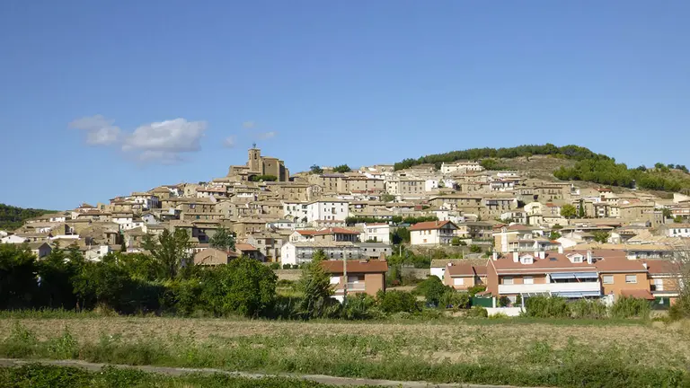Vista panor&aacute;mica del municipio navarro de Aibar. ARCHIVO