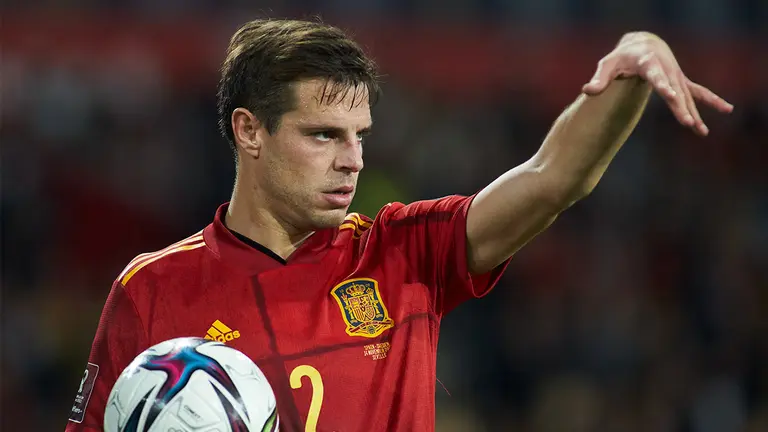 Cesar Azpilicueta en el artido Espa&ntilde;a - Suecia de clasificaci&oacute;n para el Mundial de Qatar. AFP7 /  Europa Press