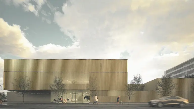 Recreaci&oacute;n de la entrada principal al Centro de Salud de Erripaga&ntilde;a.
GOBIERNO DE NAVARRA