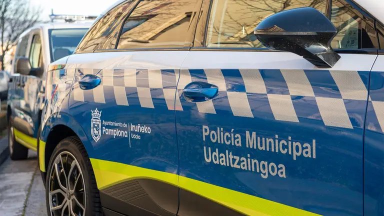 Imagen de archivo de un choche de la Policía Municipal de Pamplona. AYUNTAMIENTO DE PAMPLONA