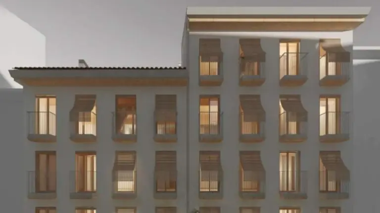 Recreaci&oacute;n digital de las nuevas viviendas del Casco Antiguo de Pamplona. AYUNTAMIENTO DE PAMPLONA