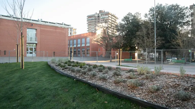 Imagen del patio de un colegio de Pamplona. CEDIDA