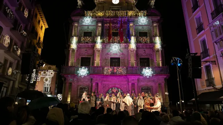 Imagen de una edici&oacute;n anterior del preg&oacute;n de Navidad en Pamplona. CRISITNA NU&Ntilde;EZ BAQUEDANO / AYUNTAMIENTO DE PAMPLONA / ARCHIVO
