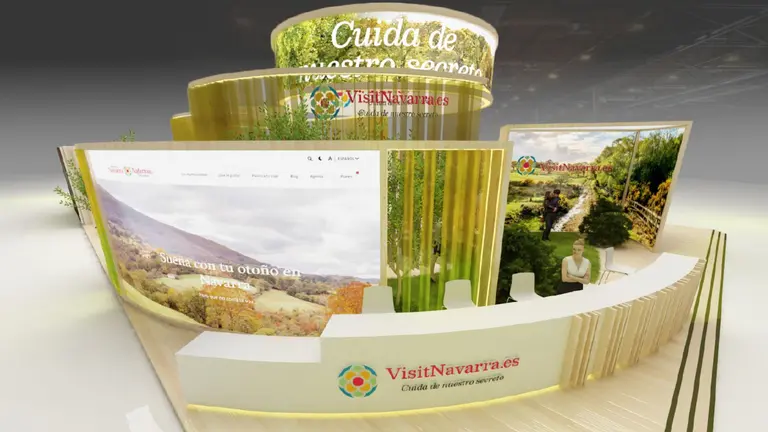 Recreaci&oacute;n del expositor de Navarra en FITUR. GOBIERNO DE NAVARRA