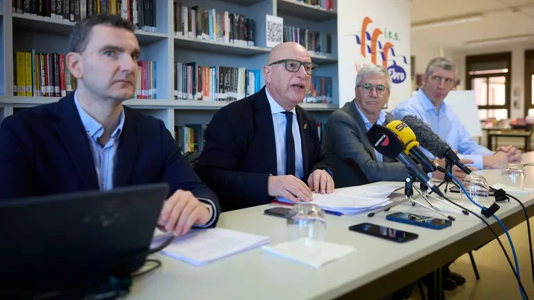 El consejero Gimeno en un momento de su comparecencia. GOBIERNO DE NAVARRA