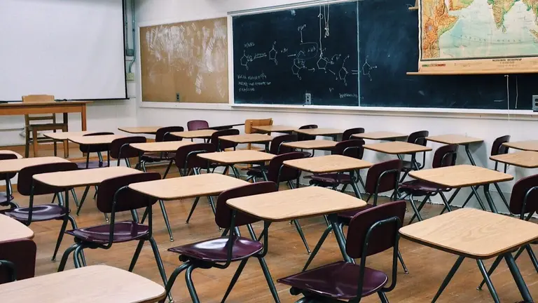 Un aula de colegio vac&iacute;a. GOBIERNO DE NAVARRA